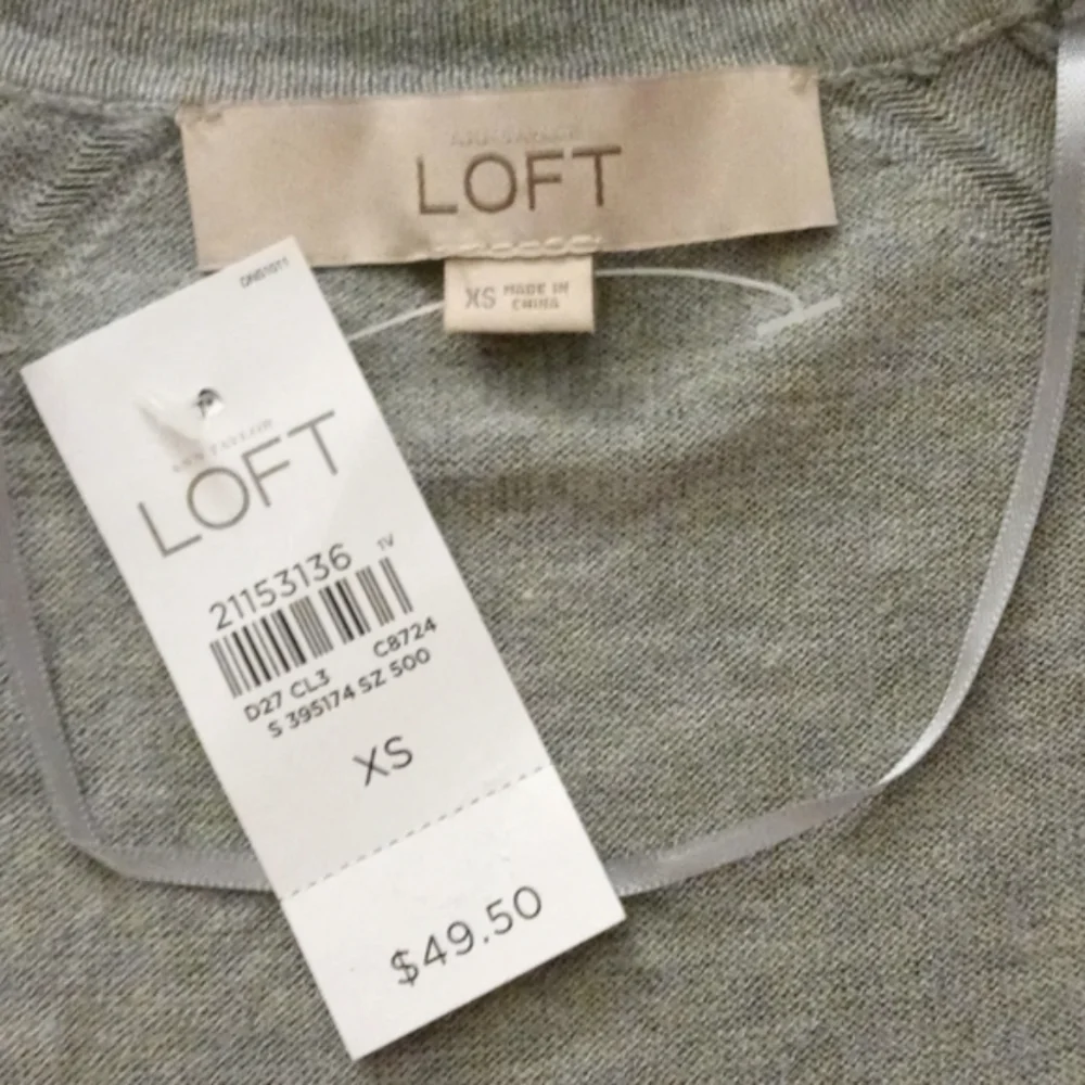 🆕 🩶Loft🩶 - Silk-Blend Open Front Sweater